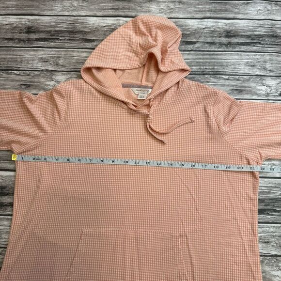 Weatherproof Vintage Womens Lightweight Hoodie Orange White Gingham M Med Medium - Picture 10 of 12